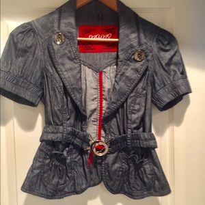 Denim xoxo jacket/top